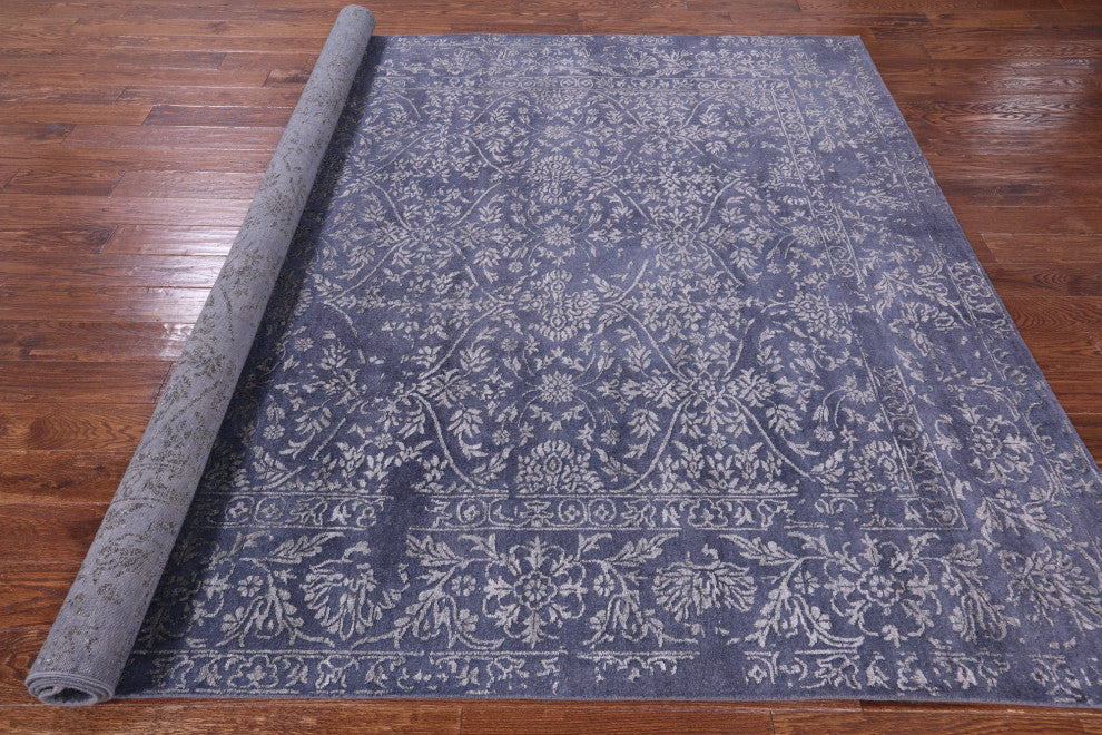 8' 0" X 10' 0" Persian Handmade Wool and Silk Rug Q11752