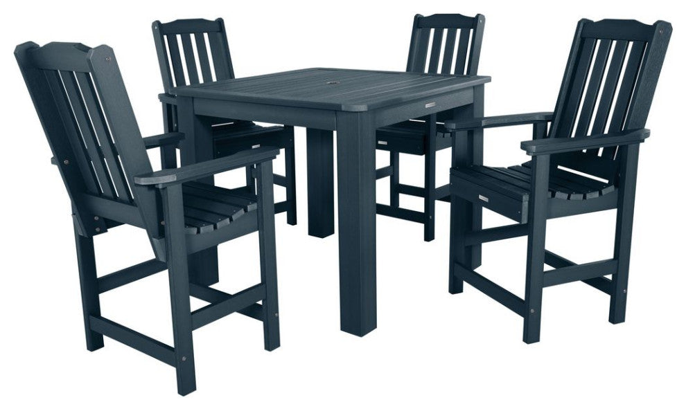 Lehigh 5-Piece Square Counter-Height Dining Set, Federal Blue