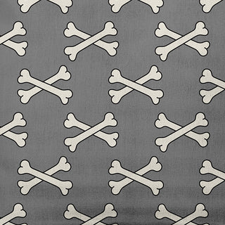 18"x18" Cross Bones Decorative Throw Pillow, Steel Gray