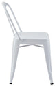 Modern Contemporary Kitchen Metal Dining Side Chair Set of 2 White
