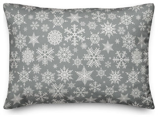 Snowflake Pattern 14"x20" Throw Pillow Cover