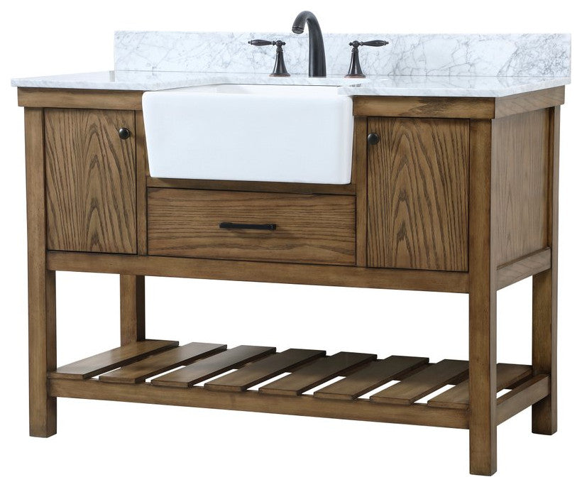 Home Living 22" Farmhouse Driftwood-Light Bathroom Vanity