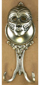 Mask Wall Hook Antique Silver