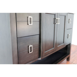 49" Single Vanity, Silvery Brown Finish With White Carrara Top