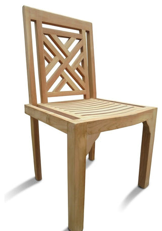 Grade A Teak, Drop Leaf Table With 4 Chippendale Stacking Chairs, Square, 31"