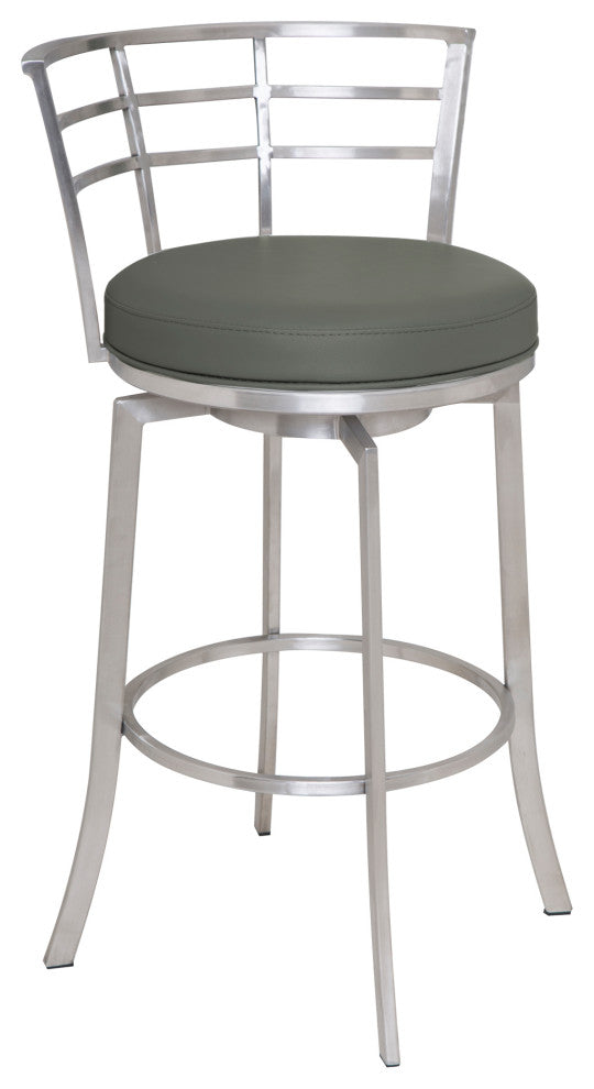 Viper Gray PU Upholstery Stool, Counter Height