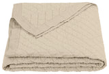 Linen Cotton Diamond Quilt, Full/Queen, Light Tan, 1 Piece