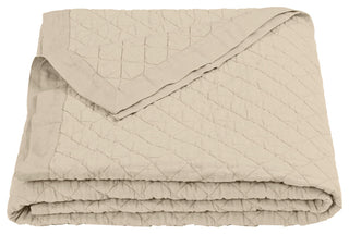 Linen Cotton Diamond Quilt, Full/Queen, Light Tan, 1 Piece