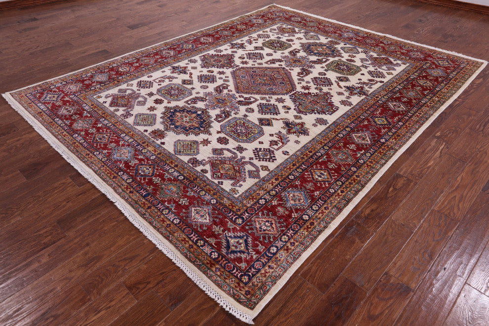Geometric Super Kazak Handmade Rug 7' 10" X 9' 11" Q11224