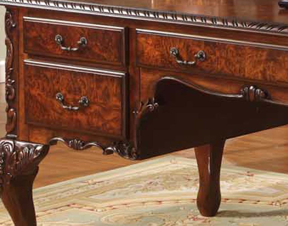 CDExecutive Traditional Office Desk With Hand Carved Designs