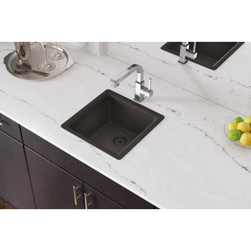 Elkay Luxe 15 3/4" One Bowl Drop In/Undermount Bar/Prep Kitchen Sink, ELX1616CN0