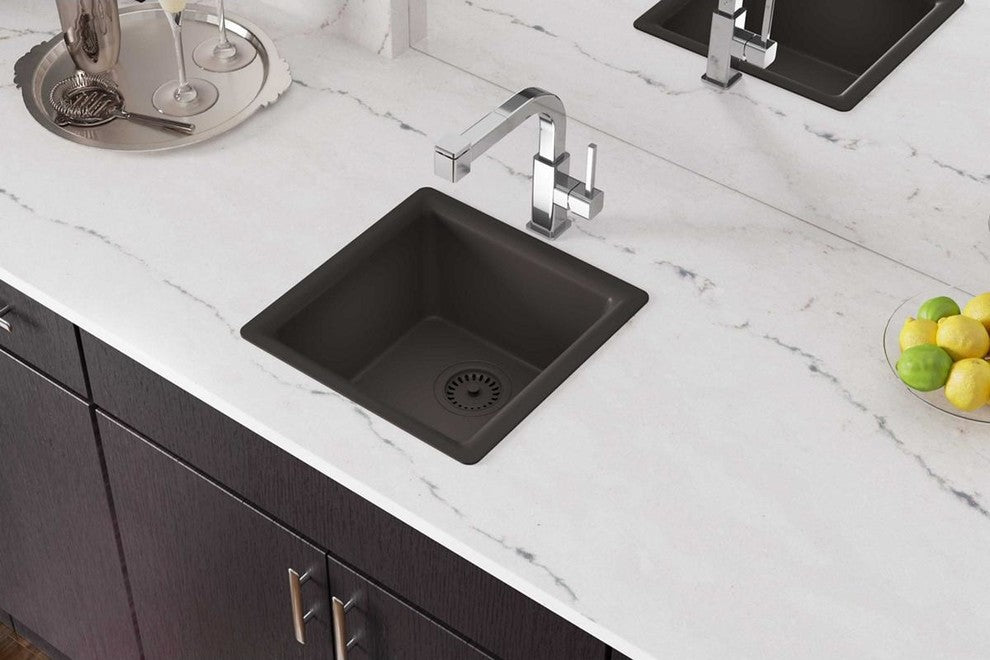 Elkay Luxe 15 3/4" One Bowl Drop In/Undermount Bar/Prep Kitchen Sink, ELX1616CN0