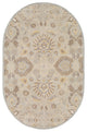 Surya Caesar CAE-1192 Traditional Area Rug, Light Gray, 6' x 9' Oval