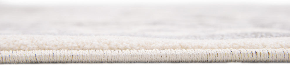 Unique Loom Ivory La Jolla Traditional 6' 0 x 6' 0 Square Rug