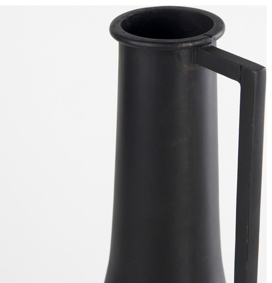 Aubrey Medium 18.0H Black Iron Flower Jug Vase