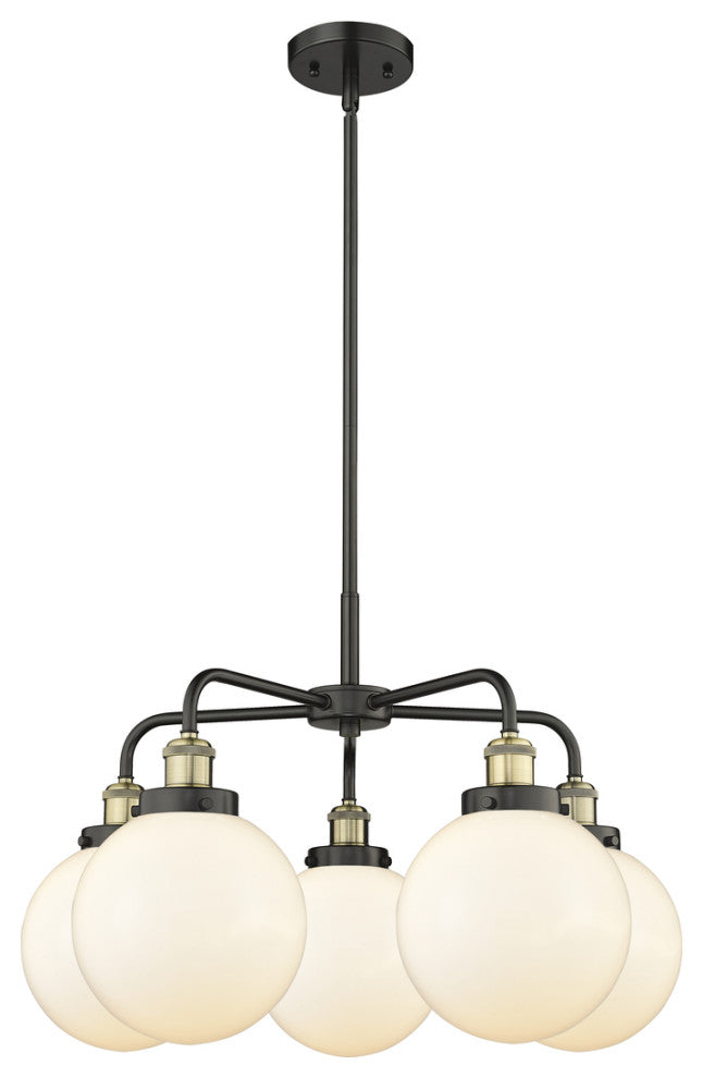 Innovations Beacon 5 26" Chandelier Black Antique Brass