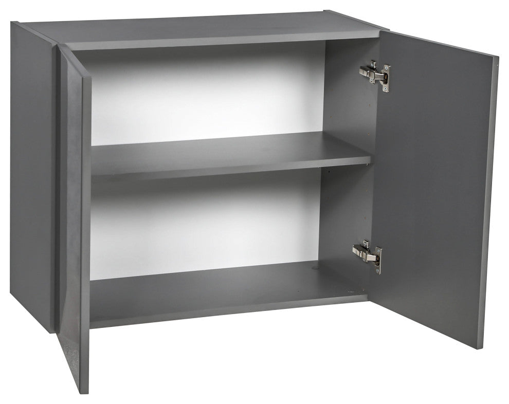27 x 24 Wall Cabinet-Double Door-with Grey Gloss door