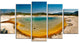 "Yellowstone Heat Pool Panorama" Landscape Print Wall Artwork, 5 Panels, 60"x32"