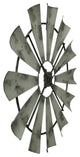 Distressed Grey Rustic 30 inch Metal Windmill Wall Clock