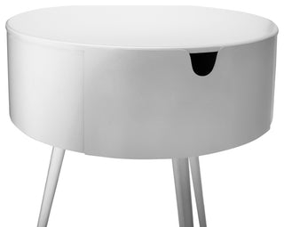 Bali Metal Side Table/Nightstand, White