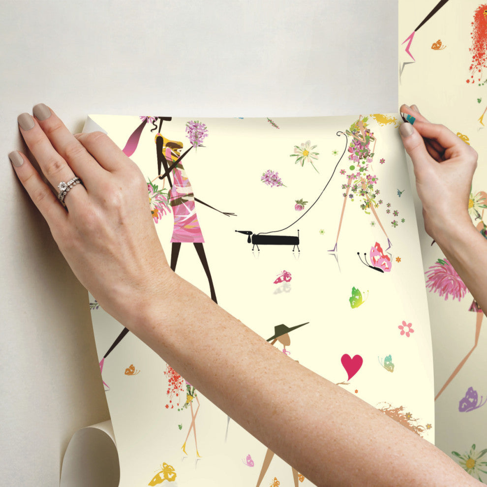 Fun Chic Peel and Stick Wallpaper, Yellow