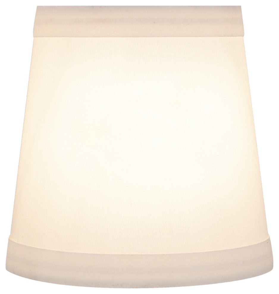 32047-5 Small Hardback Empire Chandelier Clip On Lamp Shade Off White 3"x4"x4"