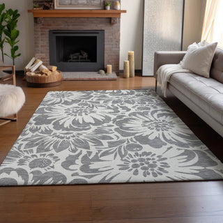 Premium Machine Washable Mayfield AMF551 Gray 3' x 5' Rug
