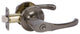 Callan Newport Keyed Entry Lever Set, Antique Nickel