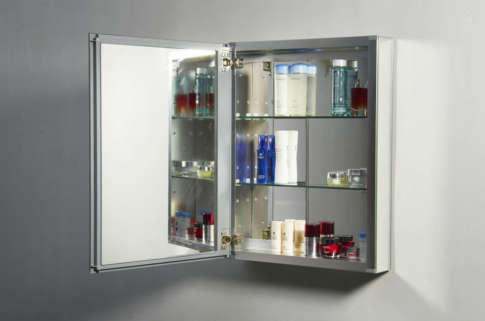 Confiant 20" Mirrored Medicine Cabinet Recessed or Surface Mount
