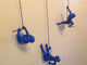 Climbing Man Pos 1, 2, 3 Wall Art!, Set of 3, Blue