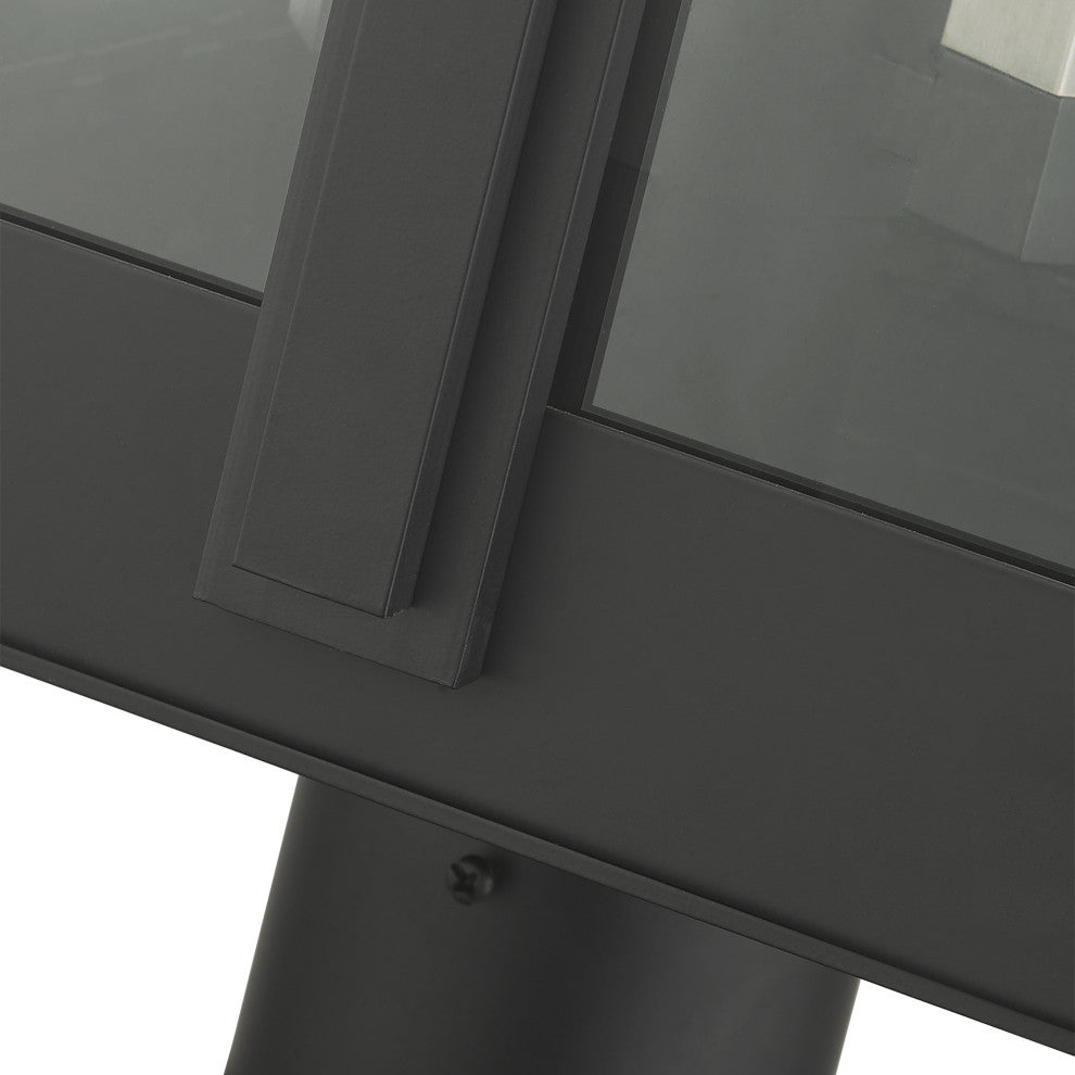Black Art Deco, Sophisticated Outdoor Post Top Lantern