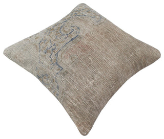 Contemporary Willough Vintage Distressed Handmade Rug Pillow