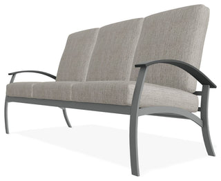 Belle Isle Cushion 3-Seat Outdoor Sofa, Thatch Ash/Graphite