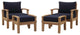 Marina 4 Piece Outdoor Patio Teak Set