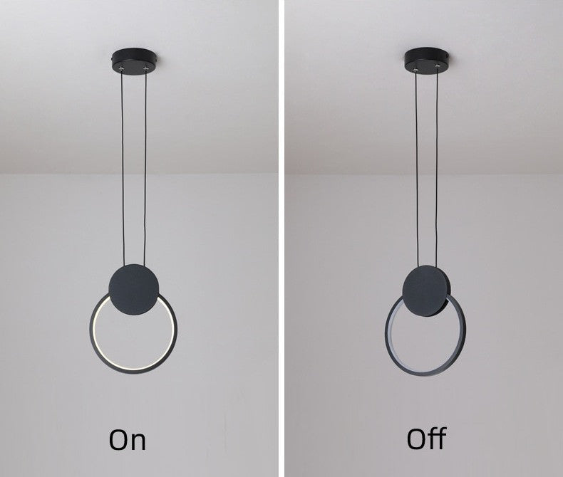 MIRODEMIÂ® Bouyon | Modern LED Minimalist Creative Long Pendant Light, Round