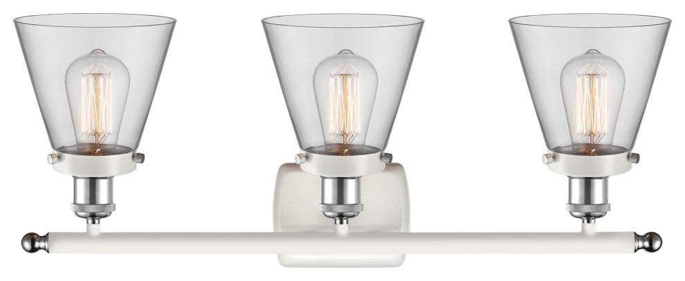 Innovations 916-3W-WPC-G62-LED 3-Light Vanity Light, White, Polished Chrome