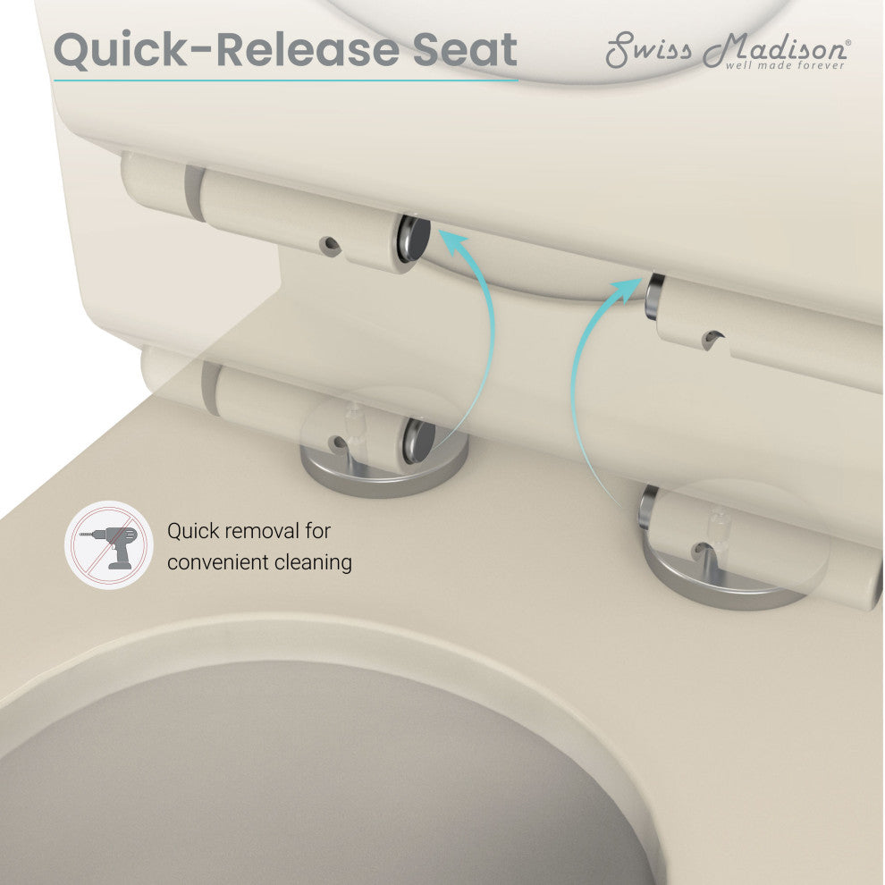 Classe One Piece Toilet with Front Flush Handle 1.28gpf, Bisque