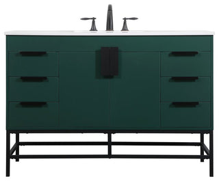 Home Living 22" Modern Green-Light Bathroom Vanity