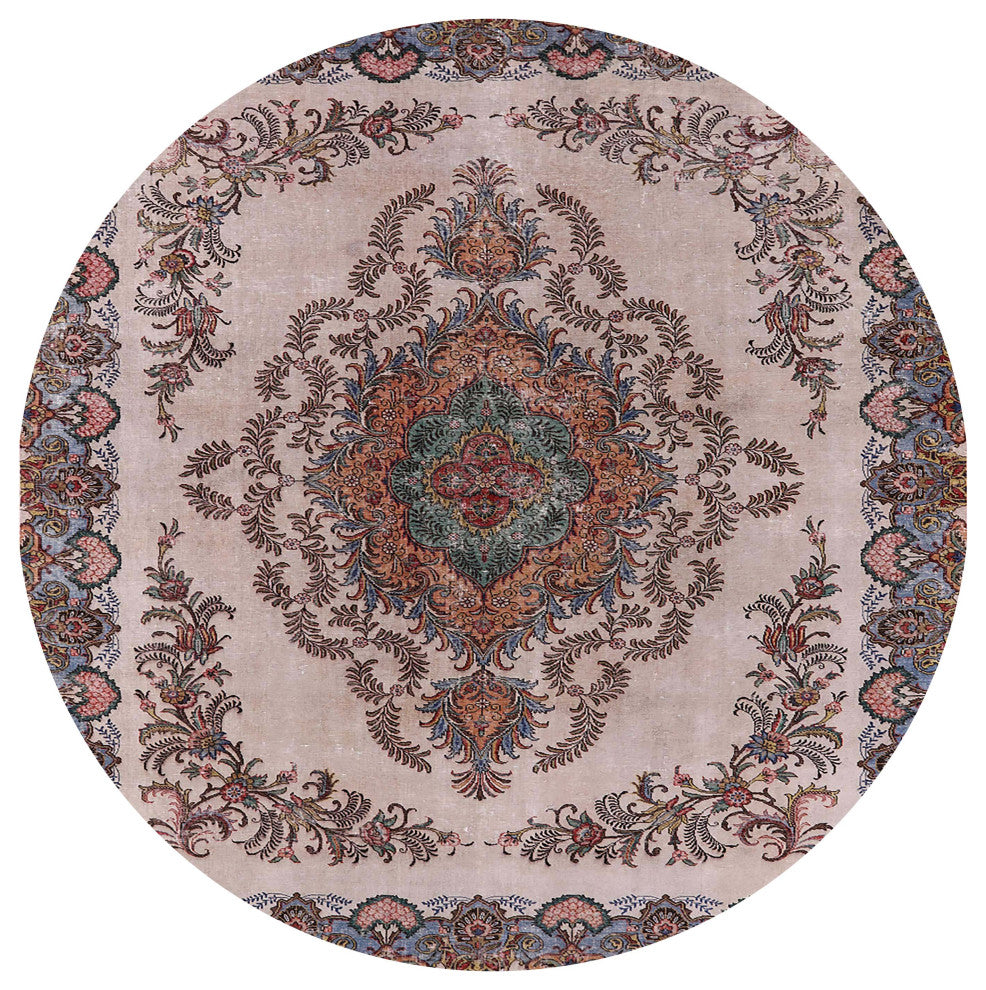 Ahgly Company Indoor Round Mid-Century Modern Area Rugs, 7' Round