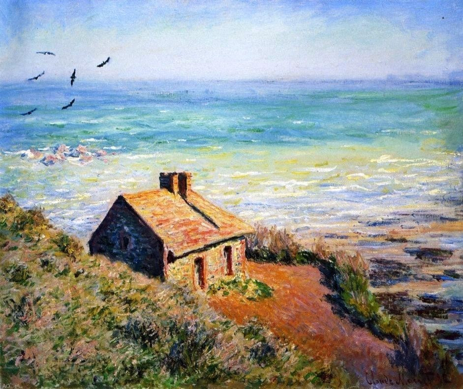 Claude Oscar Monet A Costoms House- Morning Effect Wall Decal