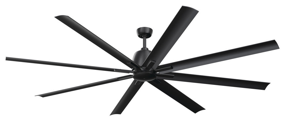 84" 8 Blade Ceiling Fan, Satin Black