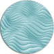 Fractal Rippled Blue 3D Waves, Abstract Art Disc Metal Artwork, 11"
