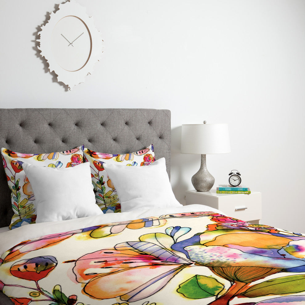 Deny Designs CayenaBlanca Blossom Pastel Duvet Cover - Lightweight