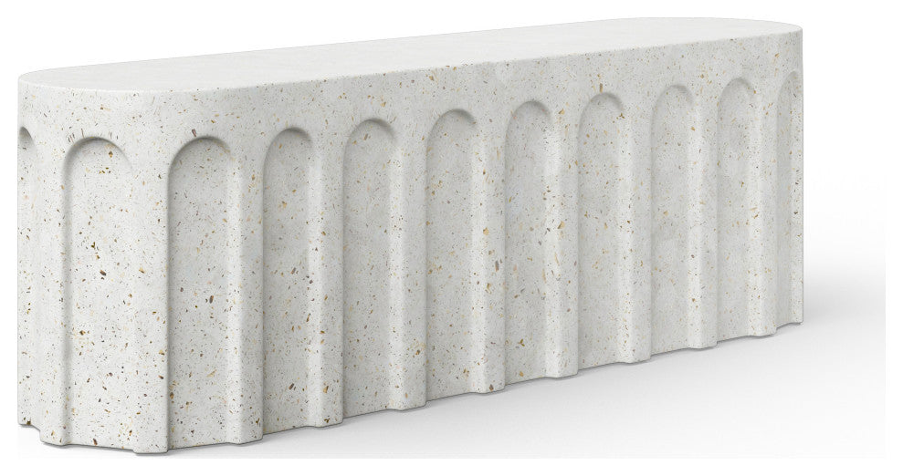 Mixx, Atlas Bench, Ivory Terrazzo