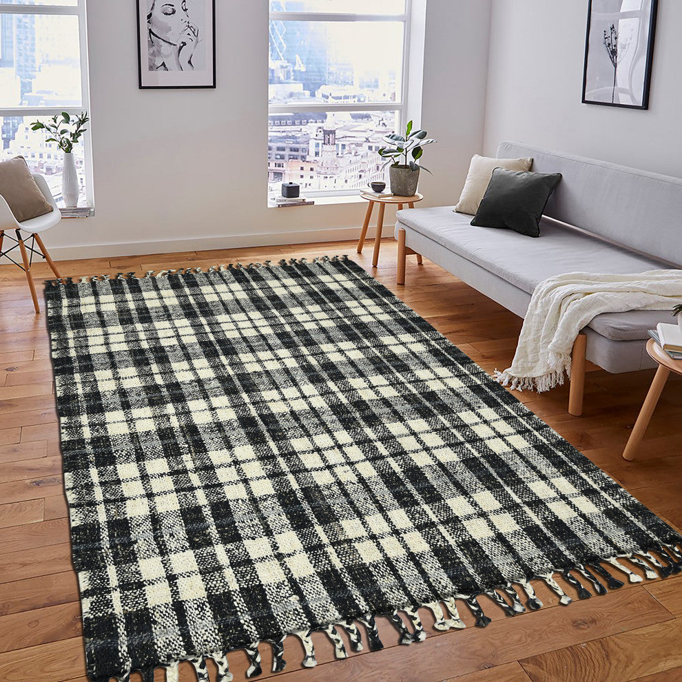 Hampton Eastwood Area Rug, Charcoal, 8' x 10', Plaid