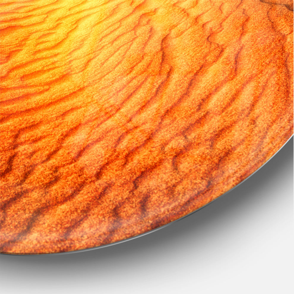 Sand Landscape With Sun Oversized Traditional Metal Clock, 23x23