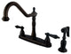 Kingston Brass Centerset Kitchen Faucet, Oil Rubbed Bronze