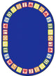 Kid Essentials Rug, Blocks of Love, 5'4"x7'8" Oval