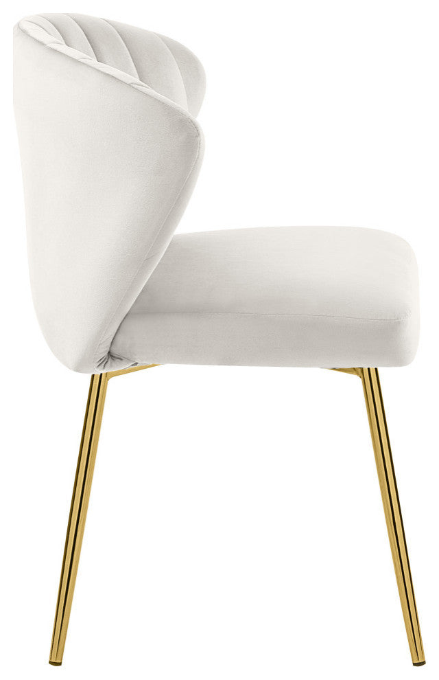 Finley Tufted Velvet Dining Chairs With Rich Gold Legs (Set of 2)