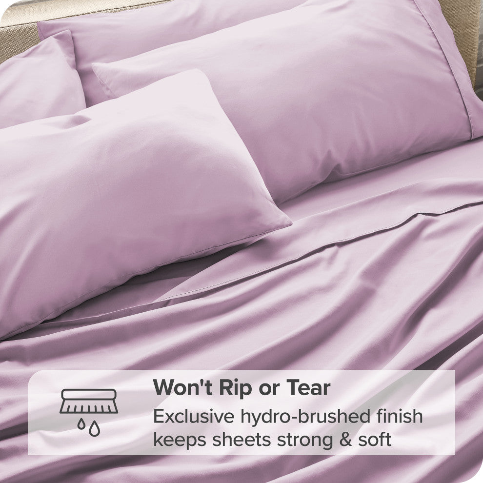 Bare Home 7-Piece Microfiber Sheet Set, Lavender, Split King